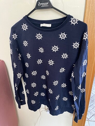 Pullandbear uzun kollu çıpalı tshirt