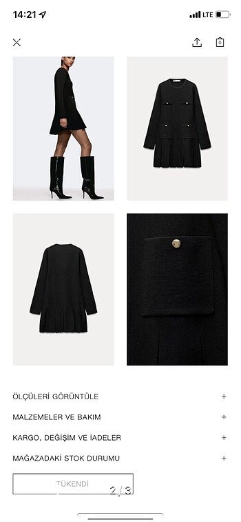 Zara Zara triko elbise