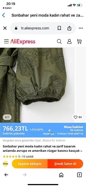 s Beden Zara fisto işlemeli haki elbise