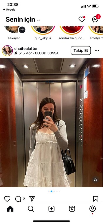 s Beden Zara beyaz kısa pamuklu elbise