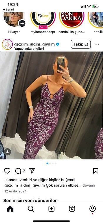 Zara Zara özel üretim gece elbisesi