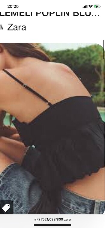 m Beden siyah Renk Zara crop top