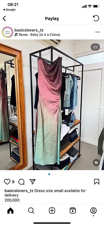Zara saten batik desenli elbise