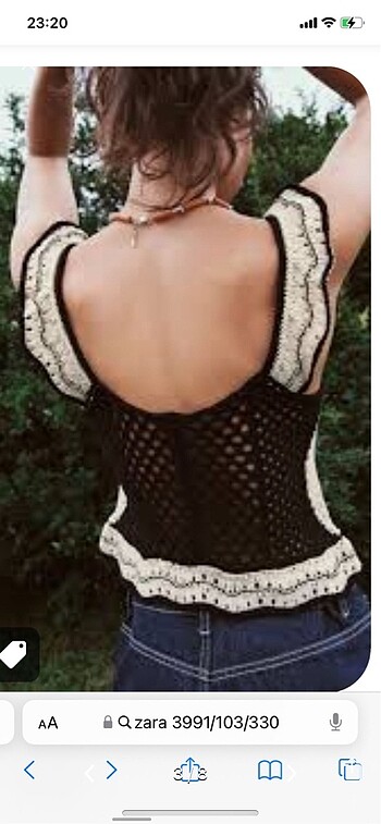 Zara Zara örgü yazlık bluz top
