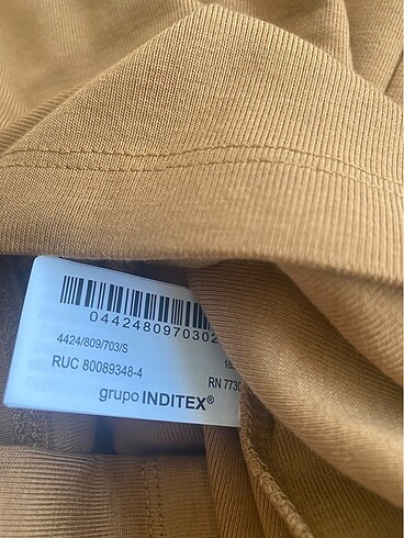 s Beden camel Renk Zara uzunkol tshirt