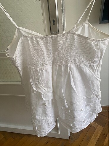 s Beden beyaz Renk H&M 100 % pamuklu bluz