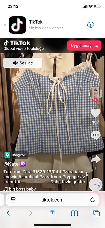 Zara Zara üst kurdeleli