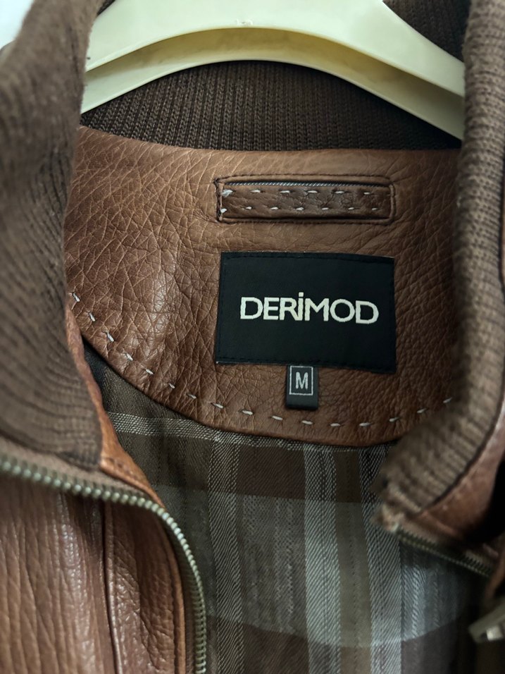 Kahverengi Deri Kemerli Erkek Ceket - Görsel 3