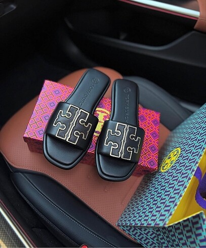 38 Beden siyah Renk Tory Burch Terlik