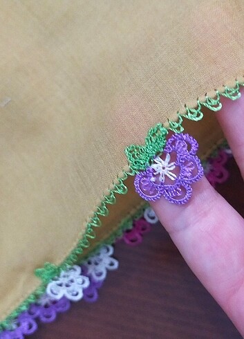 Çeyizlik İğne oyalı tülbent  - Görsel 2