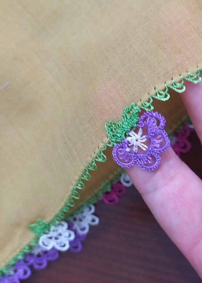 Çeyizlik İğne oyalı tülbent  - Görsel 2