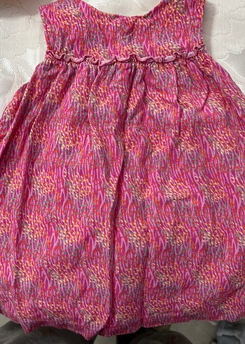 Pembe Renkli Kız Çocuk Fırfırlı Elbise - Görsel 2