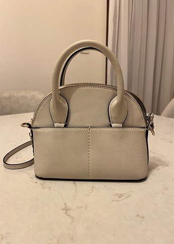 Bej Zincir Detaylı Deri Kadın Çanta - Görsel 2