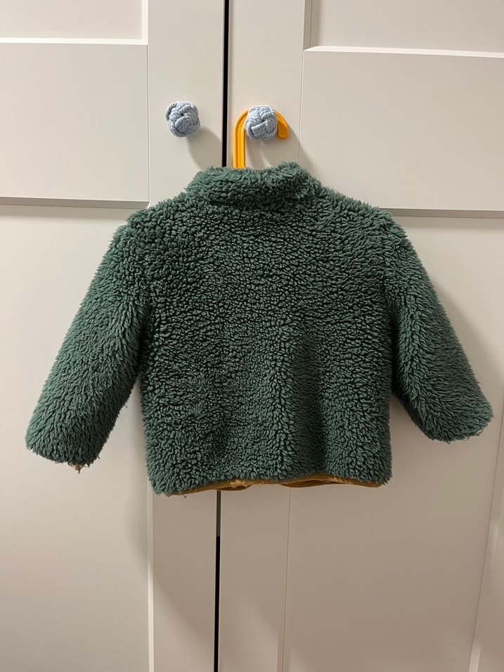 Zara Erkek Çocuk Yeşil Kürklü Ceket - Görsel 2