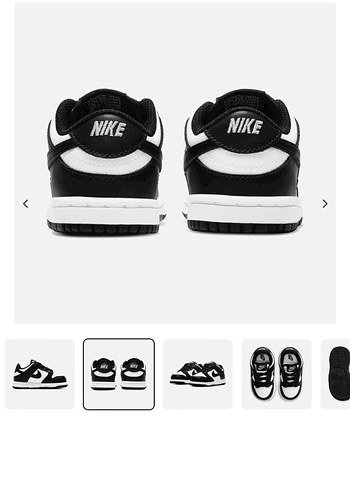 Nike Dunk Low Siyah-Beyaz Erkek Çocuk Spor Ayakkabı - Görsel 3