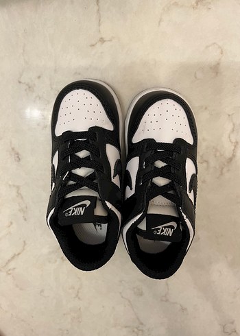 Nike Dunk Low Siyah-Beyaz Erkek Çocuk Spor Ayakkabı - Görsel 5