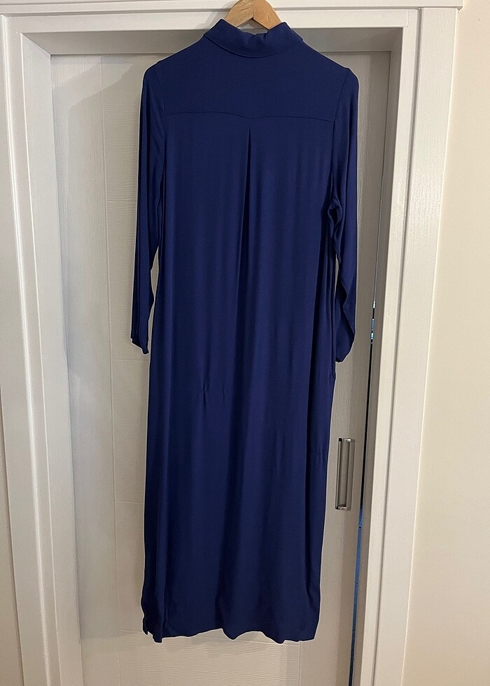 Merva Acar Saks Gömlek Elbise - Görsel 5