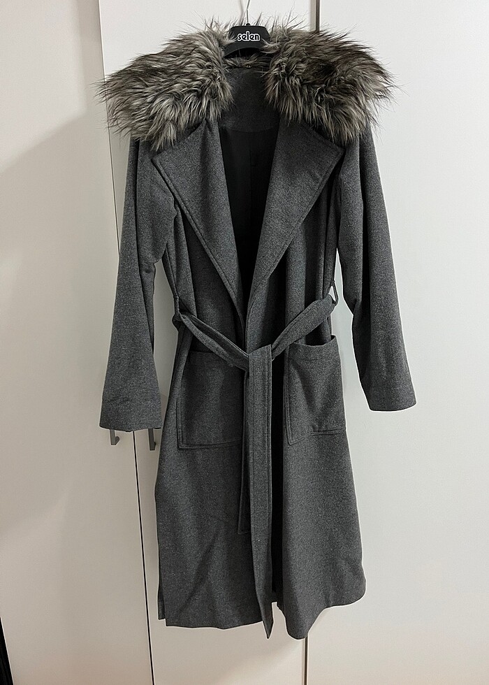 Oxxo Yünlü Gri Kaban - Görsel 2