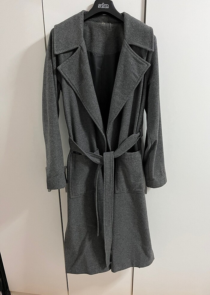 Oxxo Yünlü Gri Kaban - Görsel 3