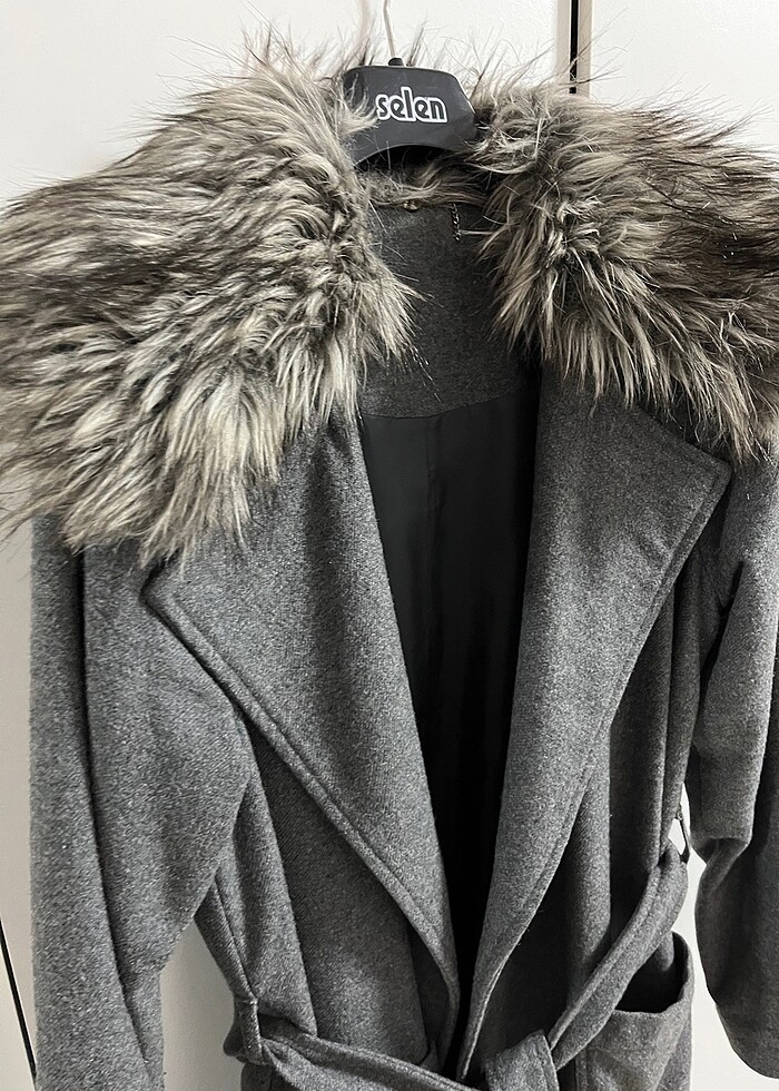 Oxxo Yünlü Gri Kaban - Görsel 4