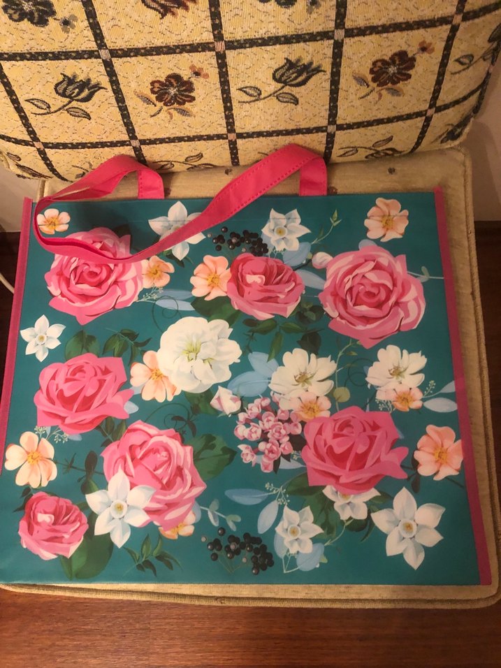 Çiçekli Alışveriş Çantası - Görsel 3