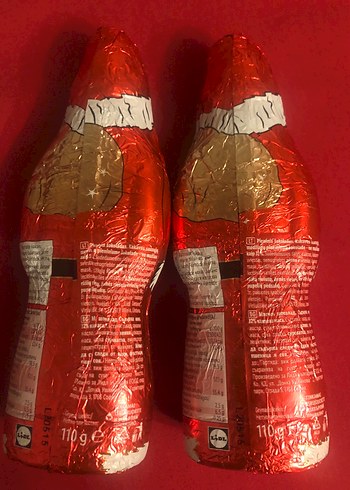 2 adet Kırmızı Noel Baba çikolata - Görsel 2