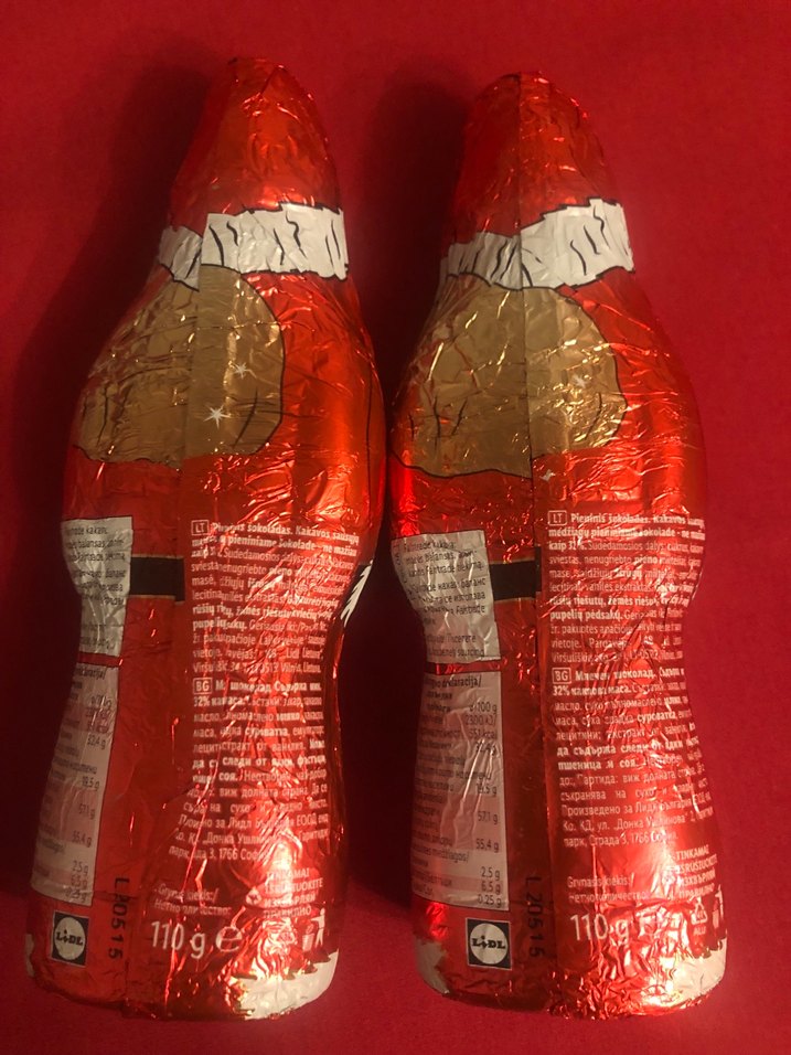 2 adet Kırmızı Noel Baba çikolata - Görsel 2