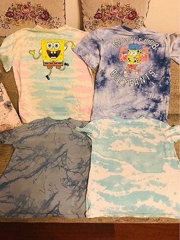 12-13 Yaş Beden çeşitli Renk H&M sünger bob tişört