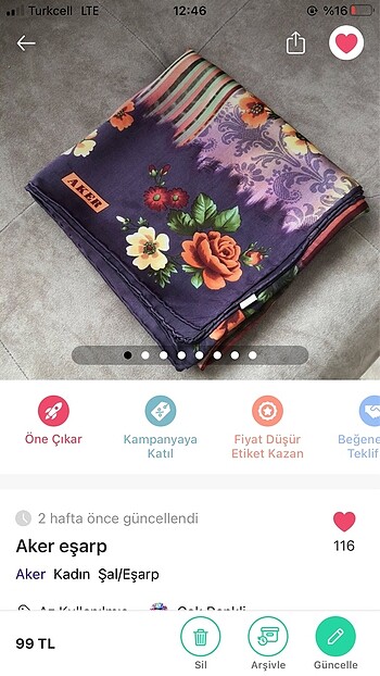 Aker Pierre Cardin bone sera eşarp