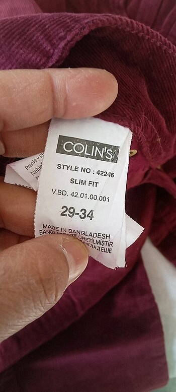 Colin's Kadife pantolon
