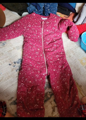 Renkli  Desenli Bebek Kız Tulumu - Görsel 2