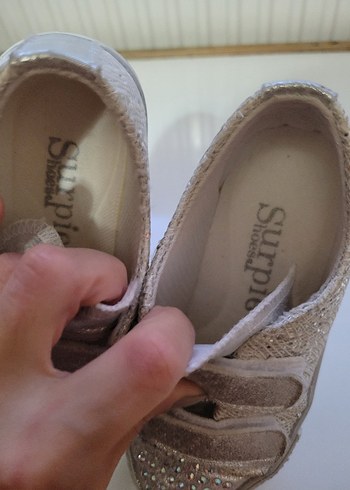 Kız Çocuk Gri  Cırt Cırtlı Spor Ayakkabı - Görsel 3