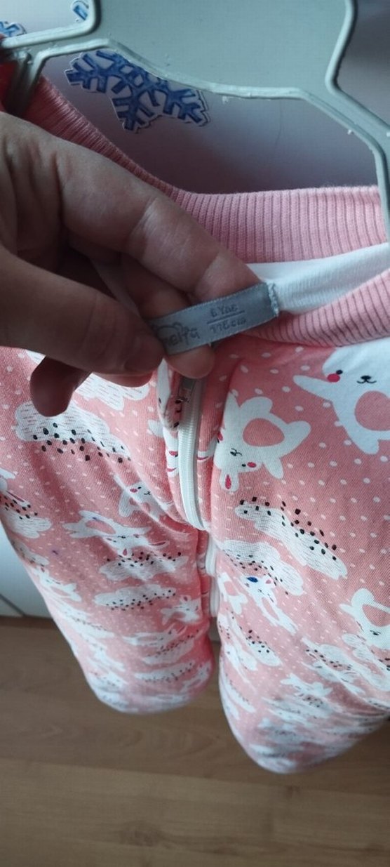 Pembe Fermuarlı Bebek Kış Tulumu - Görsel 4