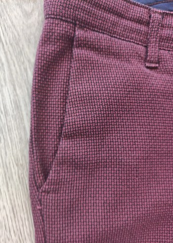 Bordo Desenli Erkek Regular Fit Pantolon - Görsel 2