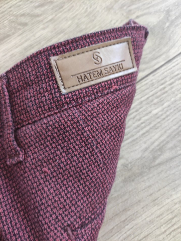 Bordo Desenli Erkek Regular Fit Pantolon - Görsel 4