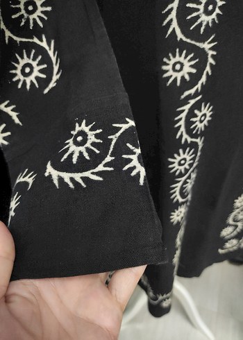 pamuklu kumaş bohem tunik - Görsel 5