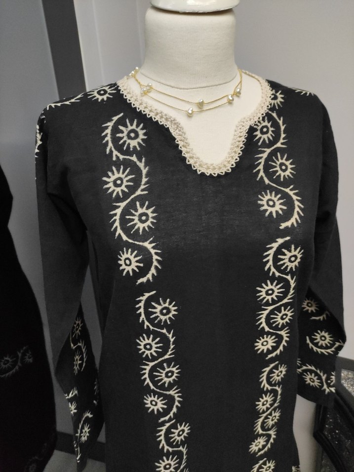 pamuklu kumaş bohem tunik - Görsel 2