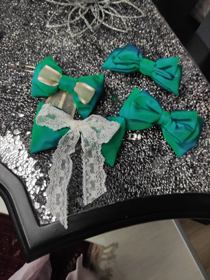 Beyaz Dantel Detaylı Vintage Fiyonk - Görsel 3