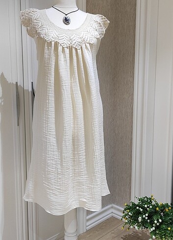 Yazlık müslim kumaş elbisesi  - Görsel 7