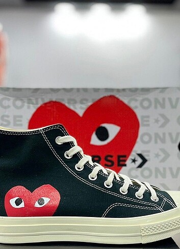 38 Beden siyah Renk Converse x comme des garçons