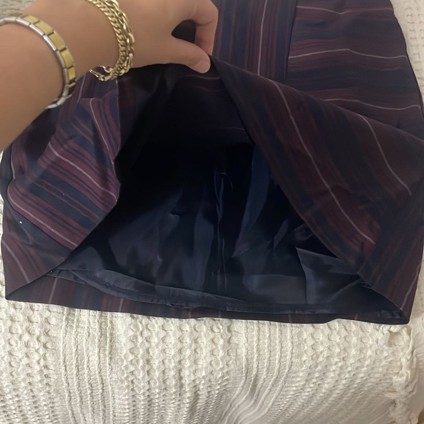 Bordo Midi Pilili Hamile Eteği - Görsel 3