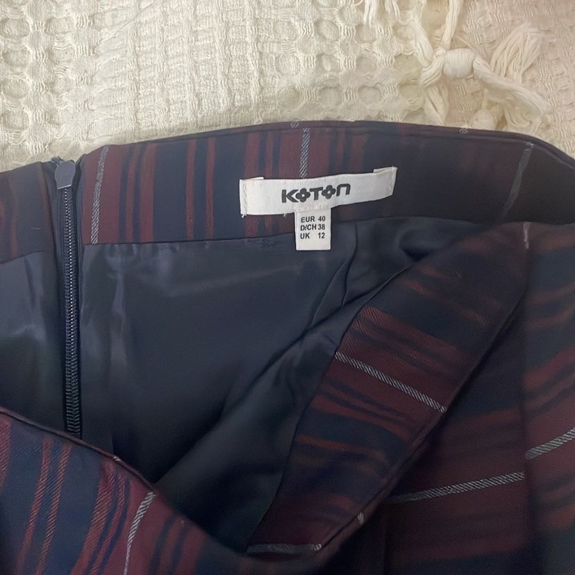 Bordo Midi Pilili Hamile Eteği - Görsel 4