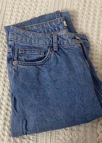 26 Beden mavi Renk Gri rahat kesim kot pantolon