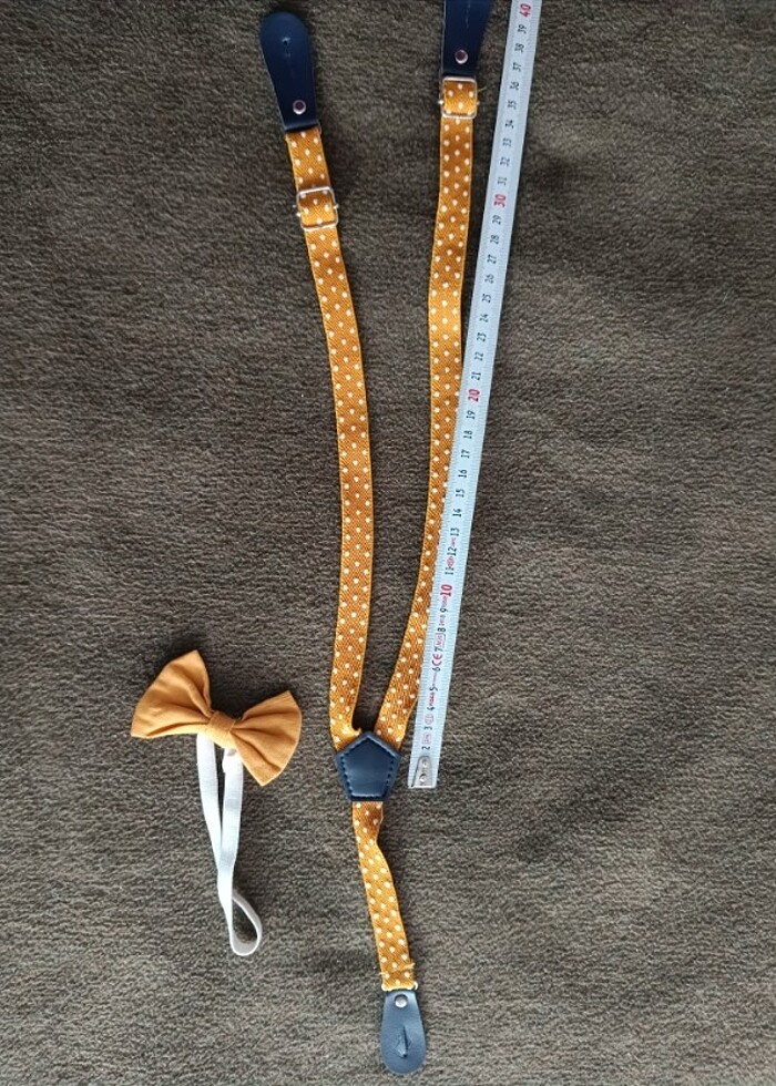 Çocuk pantolon askısı papyon  - Görsel 2