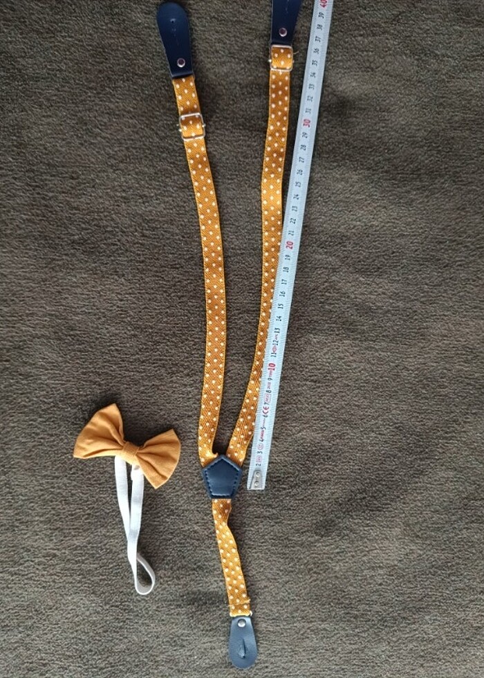 Çocuk pantolon askısı papyon  - Görsel 3