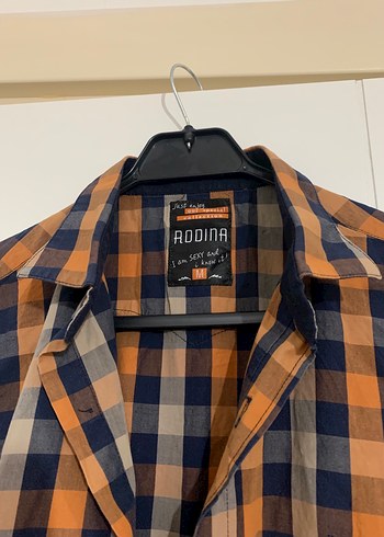 Düğmeli Uzun Kollu Kahverengi Ekose Erkek Gömlek - Görsel 4