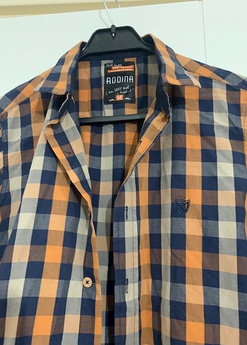 Düğmeli Uzun Kollu Kahverengi Ekose Erkek Gömlek - Görsel 10