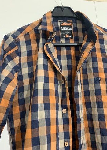 Düğmeli Uzun Kollu Kahverengi Ekose Erkek Gömlek - Görsel 9