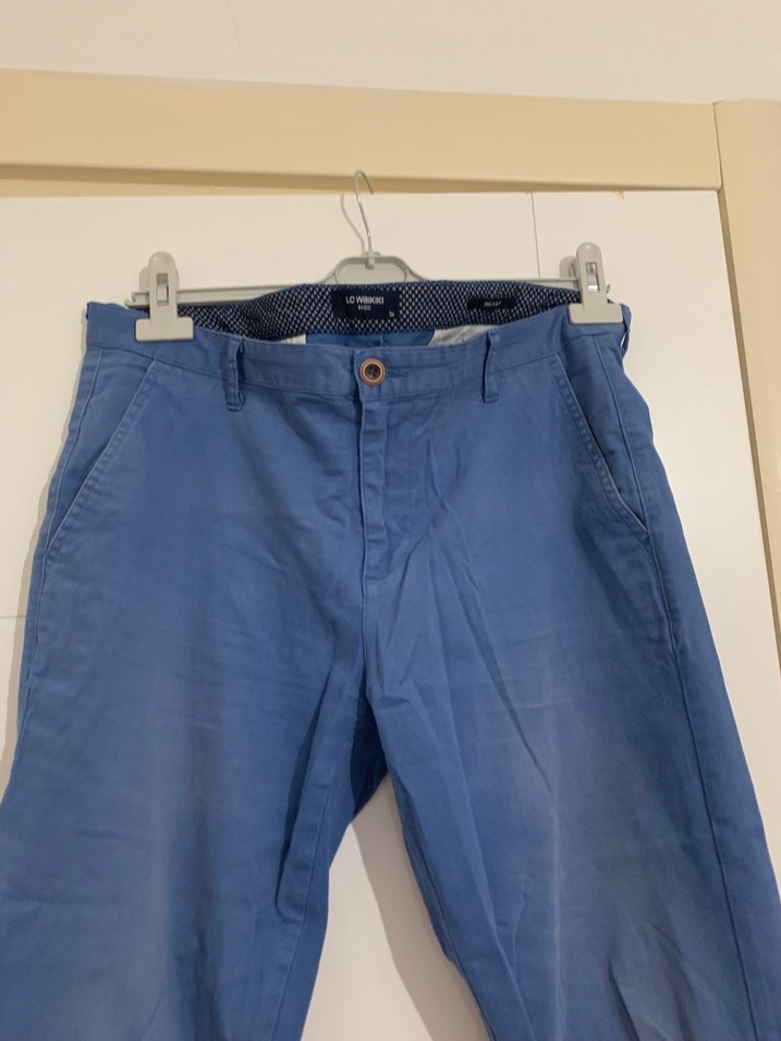 Erkek Mavi Regular Fit Denim Pantolon - Görsel 3