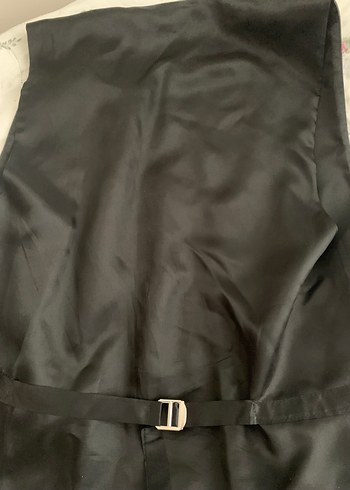 Düğmeli Siyah Erkek Yelek - Görsel 7